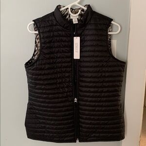 Women’s Black Leopard Print Vest